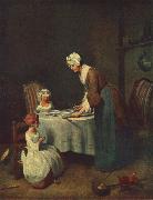 jean-Baptiste-Simeon Chardin The Prayer before Meal Sweden oil painting artist